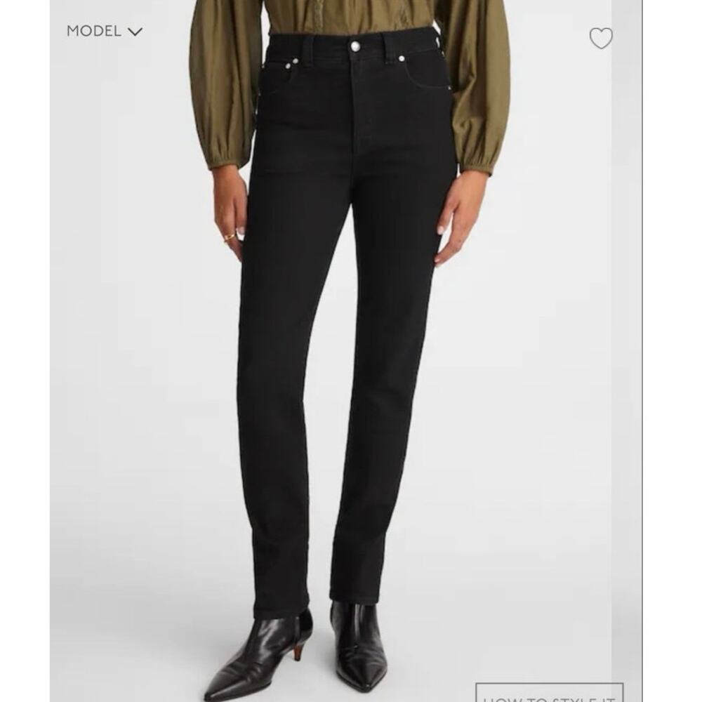 MADEWELL The Perfect Vintage Jean in Black Frost Size 27